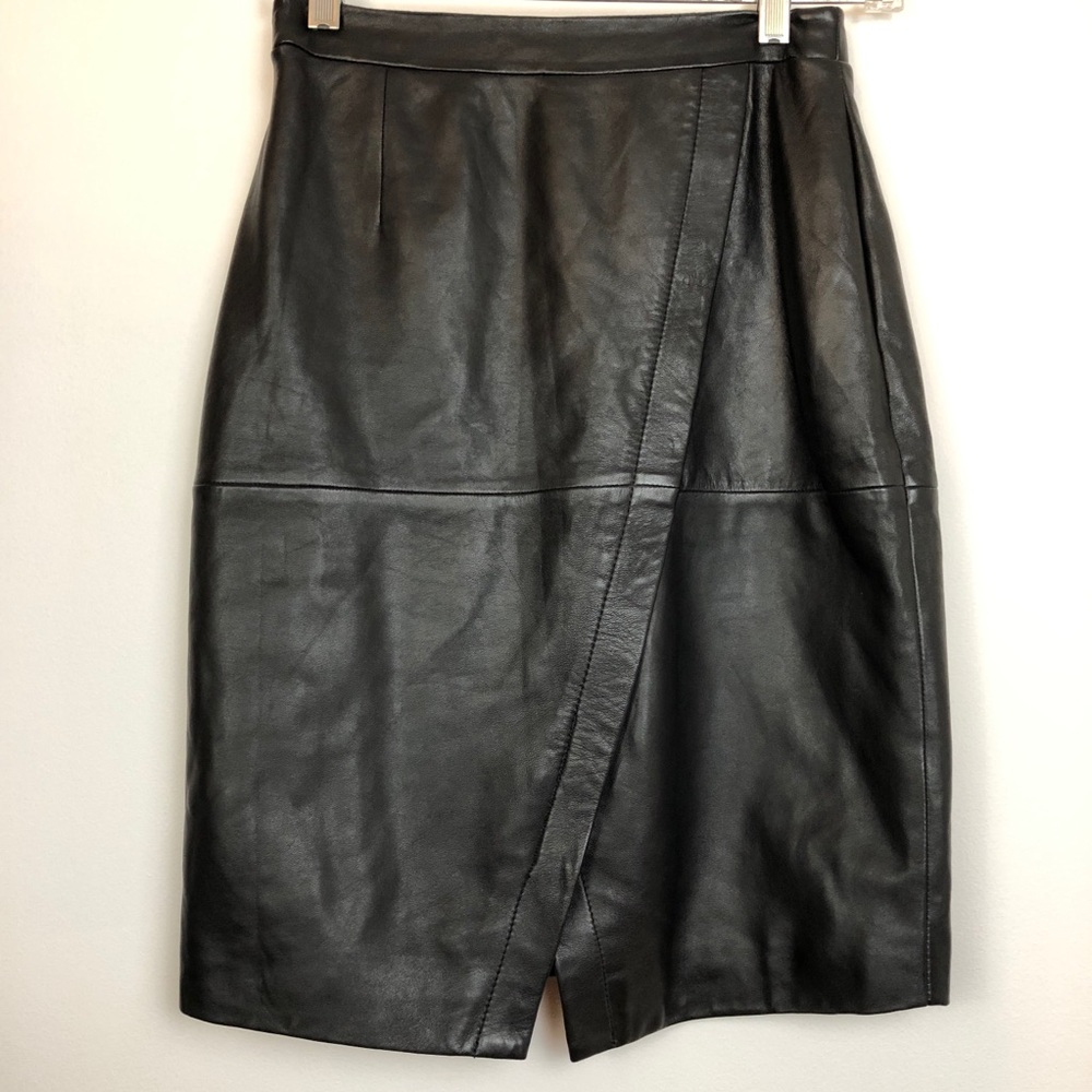 Halogen Leather Skirt